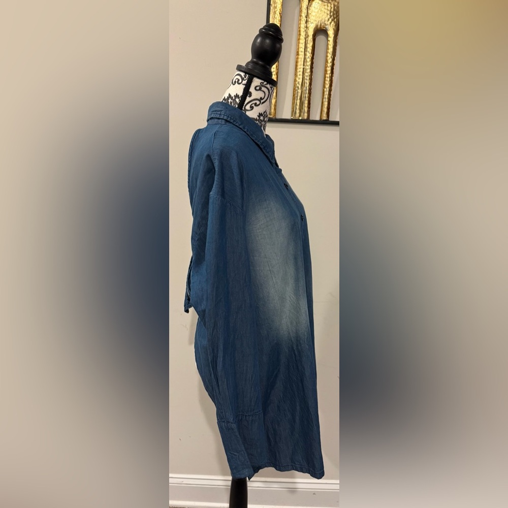 Thrill Blue Denim Backless Tunic - Picture 4 of 8